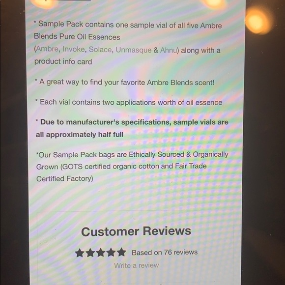 Ambre blends unmasque oil - Picture 3 of 3